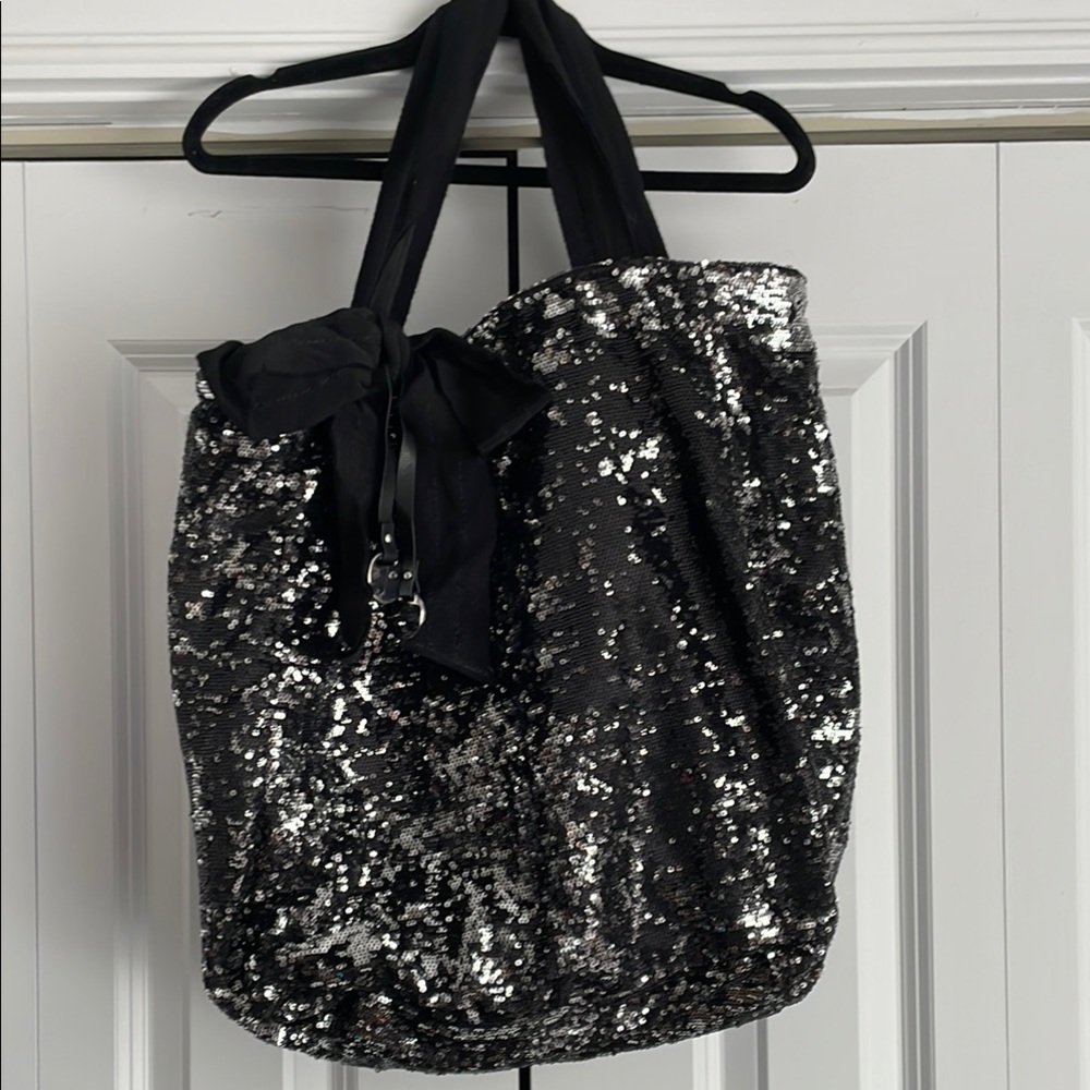 Juicy Couture Black Sequin Tote Bag
